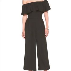 Banana Republic wide leg off shoulders Black Jumpsuit